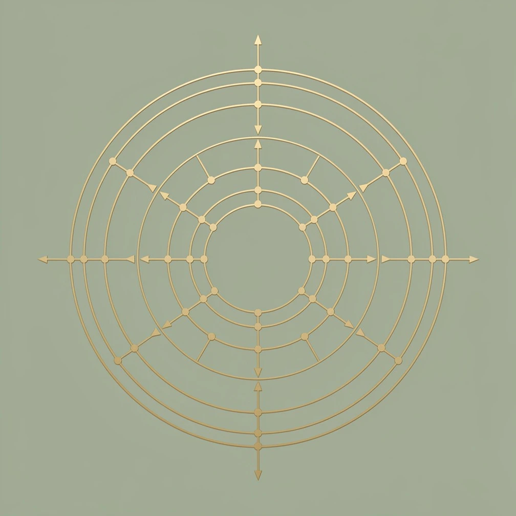 B2B enterprise target profile criteria framework diagram with green and gold accents