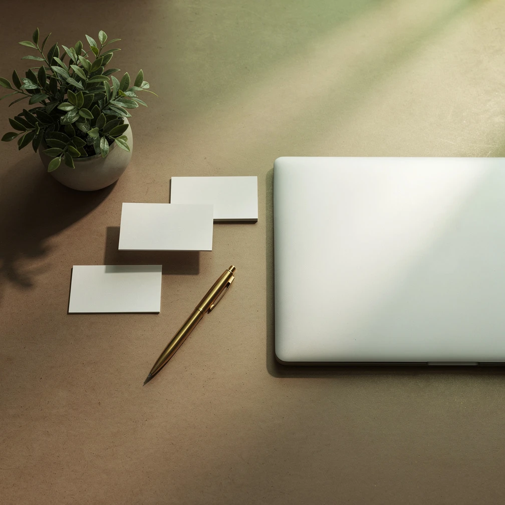 Less Annoying CRM review — clean business workspace with CRM interface cards and pipeline notes