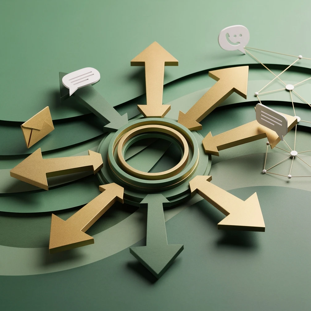 Outbound lead generation B2B pipeline with multi-channel outreach flow visualization