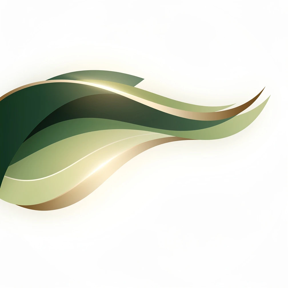 Abstract green and gold gradient curves representing sales pipeline velocity acceleration