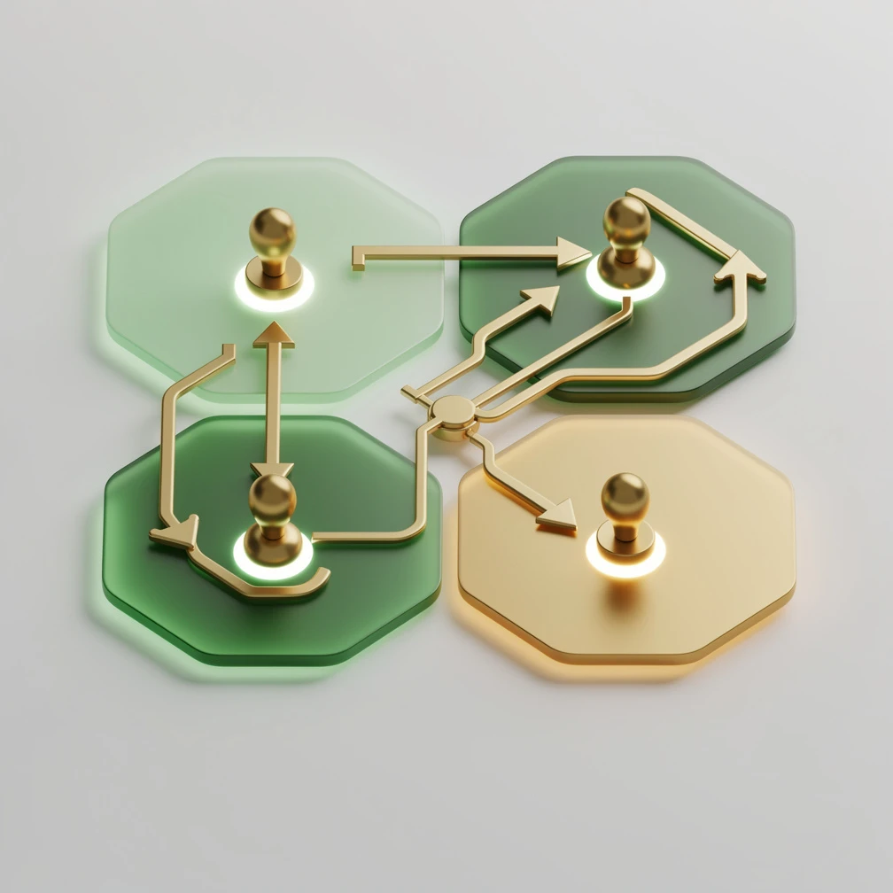 Sales territory planning map with green and gold zones showing B2B territory divisions