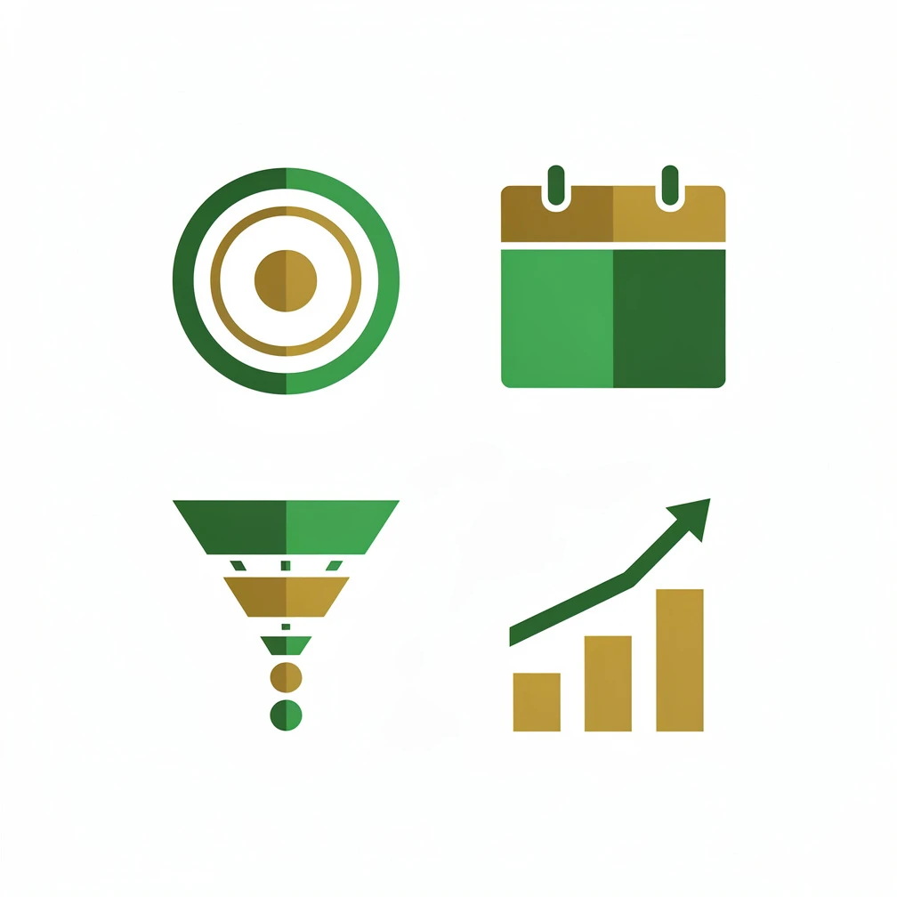 Salesperson strategies toolkit with target, pipeline, and performance chart